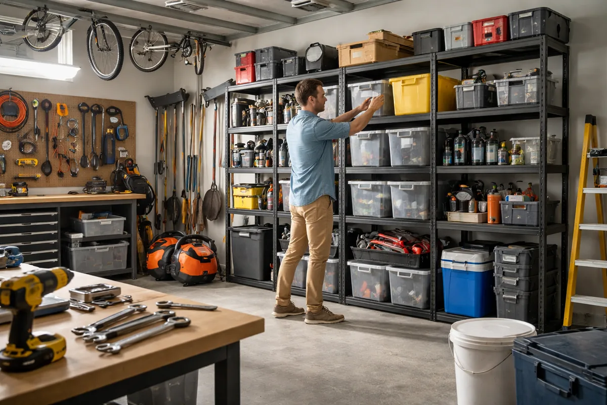 Comment organiser efficacement le rangement dans un garage en désordre