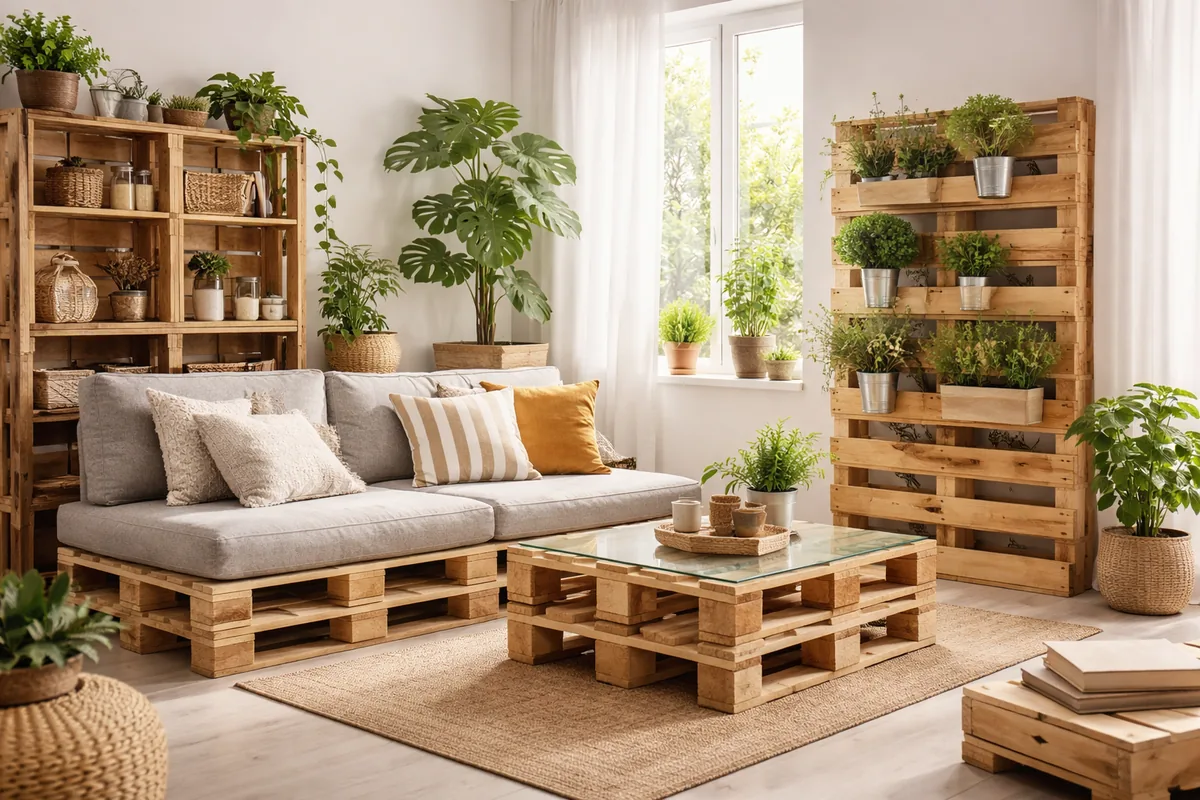 Comment utiliser les palettes pour l'aménagement intérieur et le recyclage